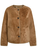 Arma Lucine Reversible Leather Jacket Beige