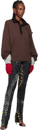 Ottolinger Red & Gray Deconstructed Sleeve Glove