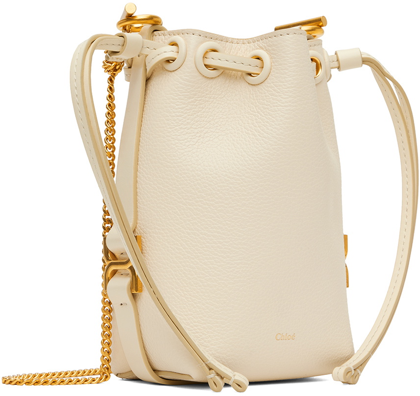 Chloé Off-White Micro Marcie Bucket Bag