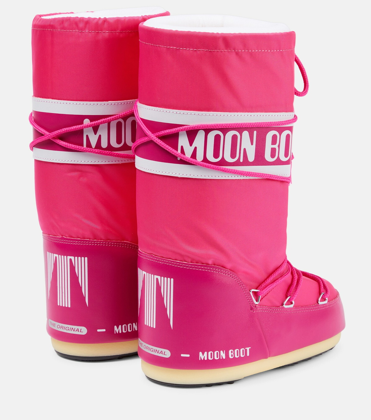 MOON BOOT Icon shell and faux leather snow boots | NET-A-PORTER