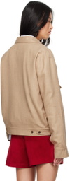 Carter Young Beige Harrington Jacket