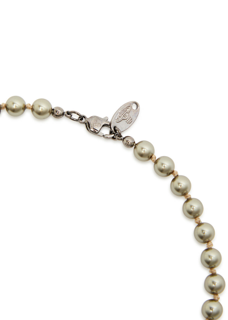 Vivienne Westwood Mini Bas Relief orb Necklace - Black - One Size