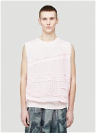 Textured Knitted Vest Top in Pink