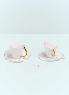 Seletti Meltdown Coffee Cup, Saucer And Spoon Set