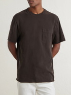 James Perse - Distressed Cotton-Jersey T-Shirt - Brown