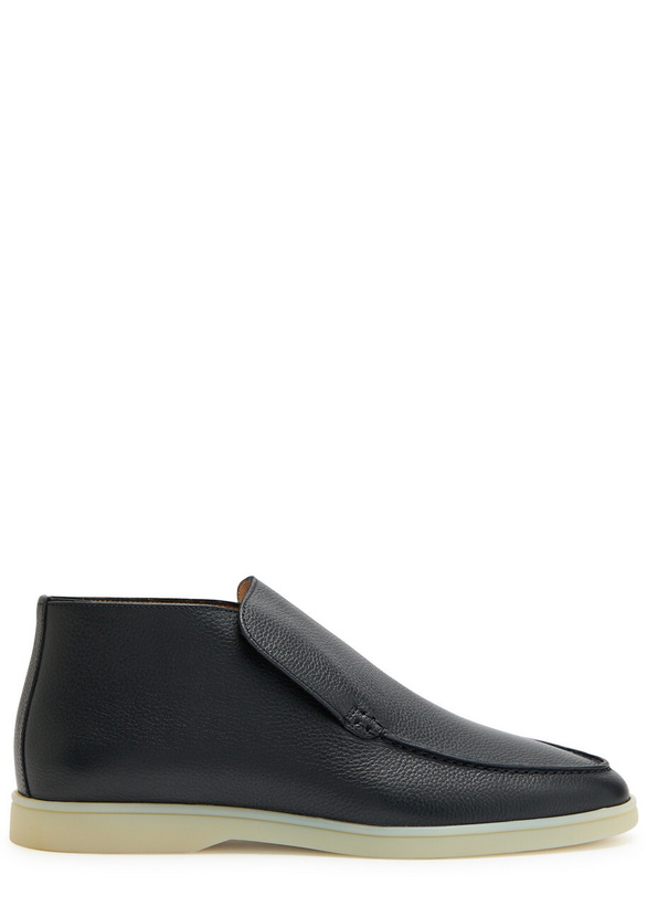Photo: Aurélien City Grained Leather Loafers Navy