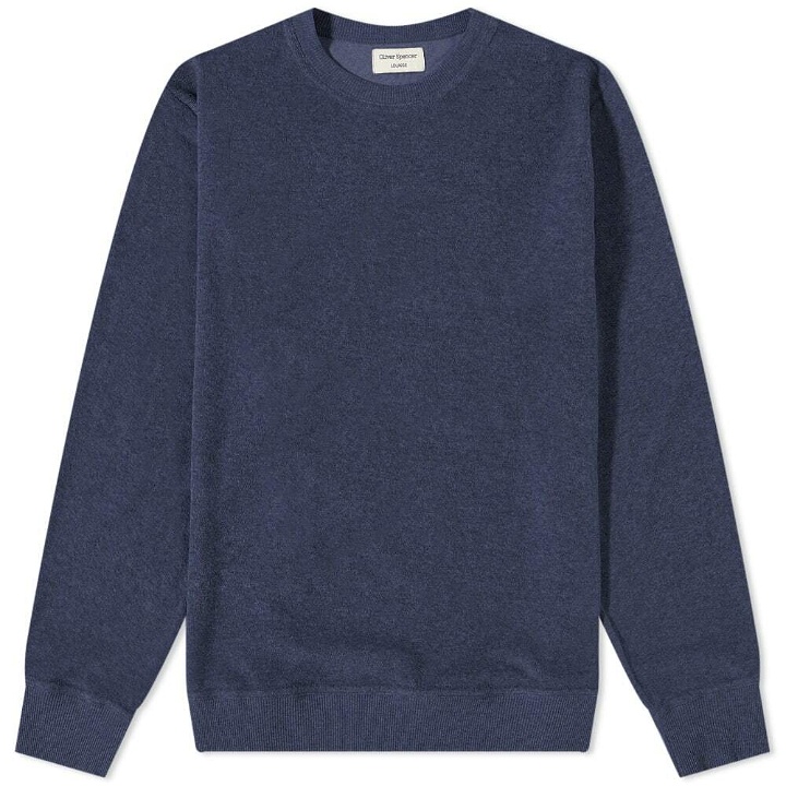 Photo: Oliver Spencer Men's Towelling House Sweat in Navy