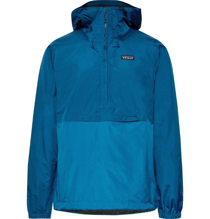 Photo: Patagonia - Torrentshell Waterproof H2No Performance Standard Nylon-Ripstop Hooded Jacket - Men - Blue