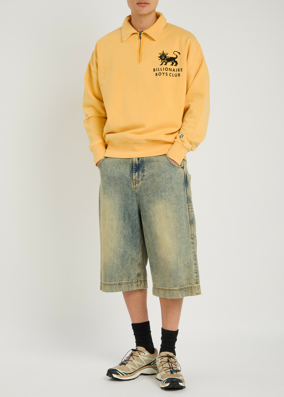 Billionaire Boys Club Lion Cotton Quarter-zip Sweatshirt Yellow