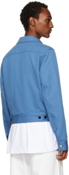 MM6 Maison Margiela Blue Cotton Jacket