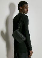 Dolce & Gabbana Embossed Logo Leather Crossbody Bag
