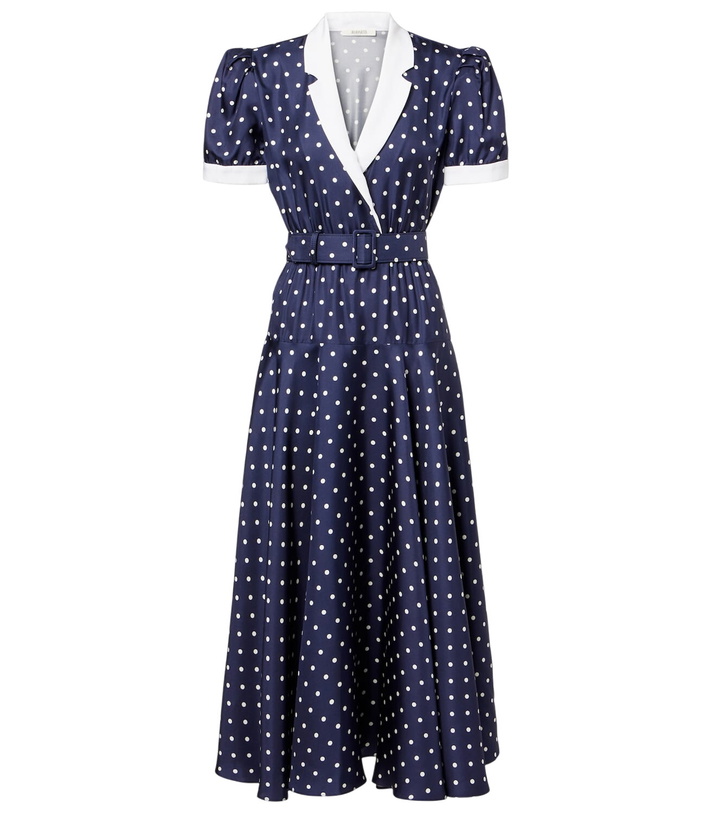 Photo: Rodarte Polka-dot silk twill midi dress
