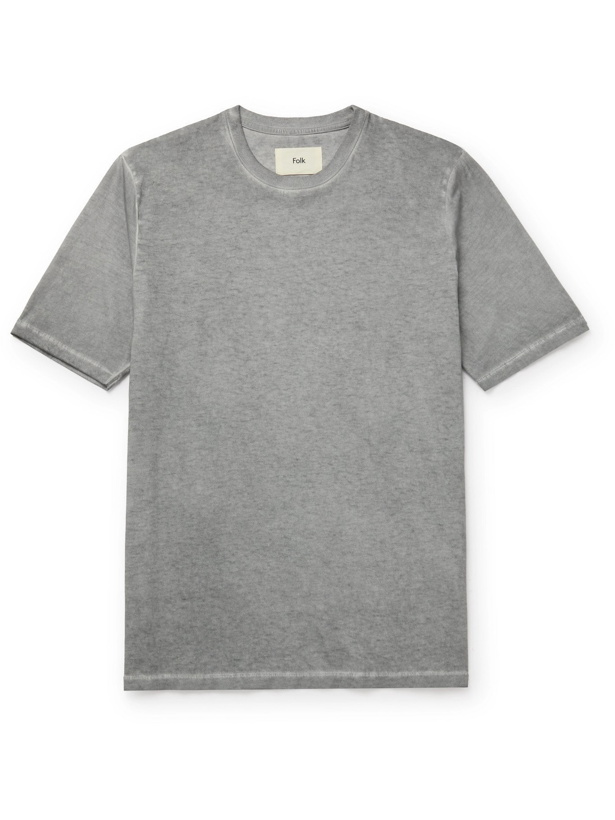Photo: FOLK - Cotton-Jersey T-Shirt - Gray - 3