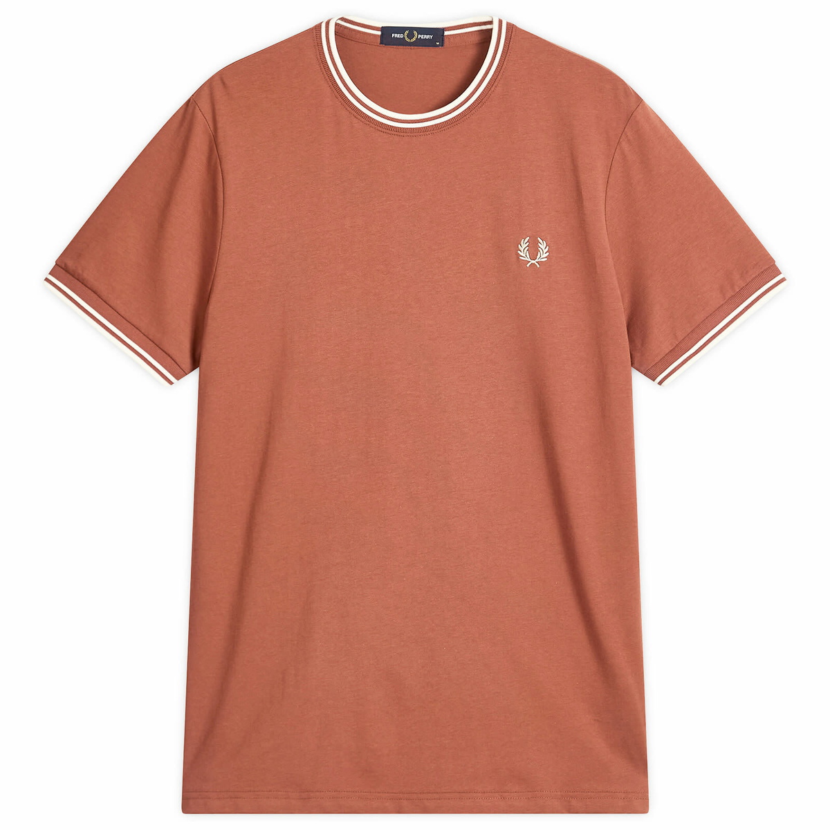 Tシャツ・カットソー FRED PERRY T-SHIRT WITH STRIPED MANIHE BORDER Fred Perry T-shirt With Striped Manihe Border Fred Perry