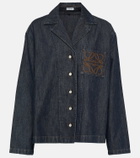 Loewe Anagram embroidered denim shirt