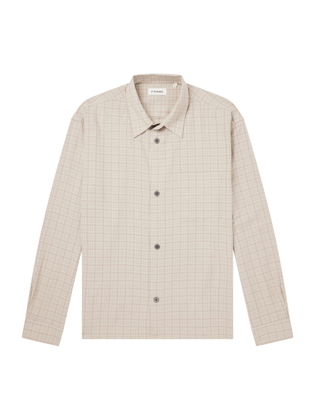 Photo: FRAME - Checked Woven Shirt - Neutrals