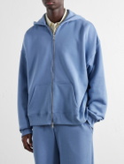 The Elder Statesman - Cotton-Jersey Zip-Up Hoodie - Blue