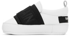 Balmain Baby White & Black Slip-On Sneakers