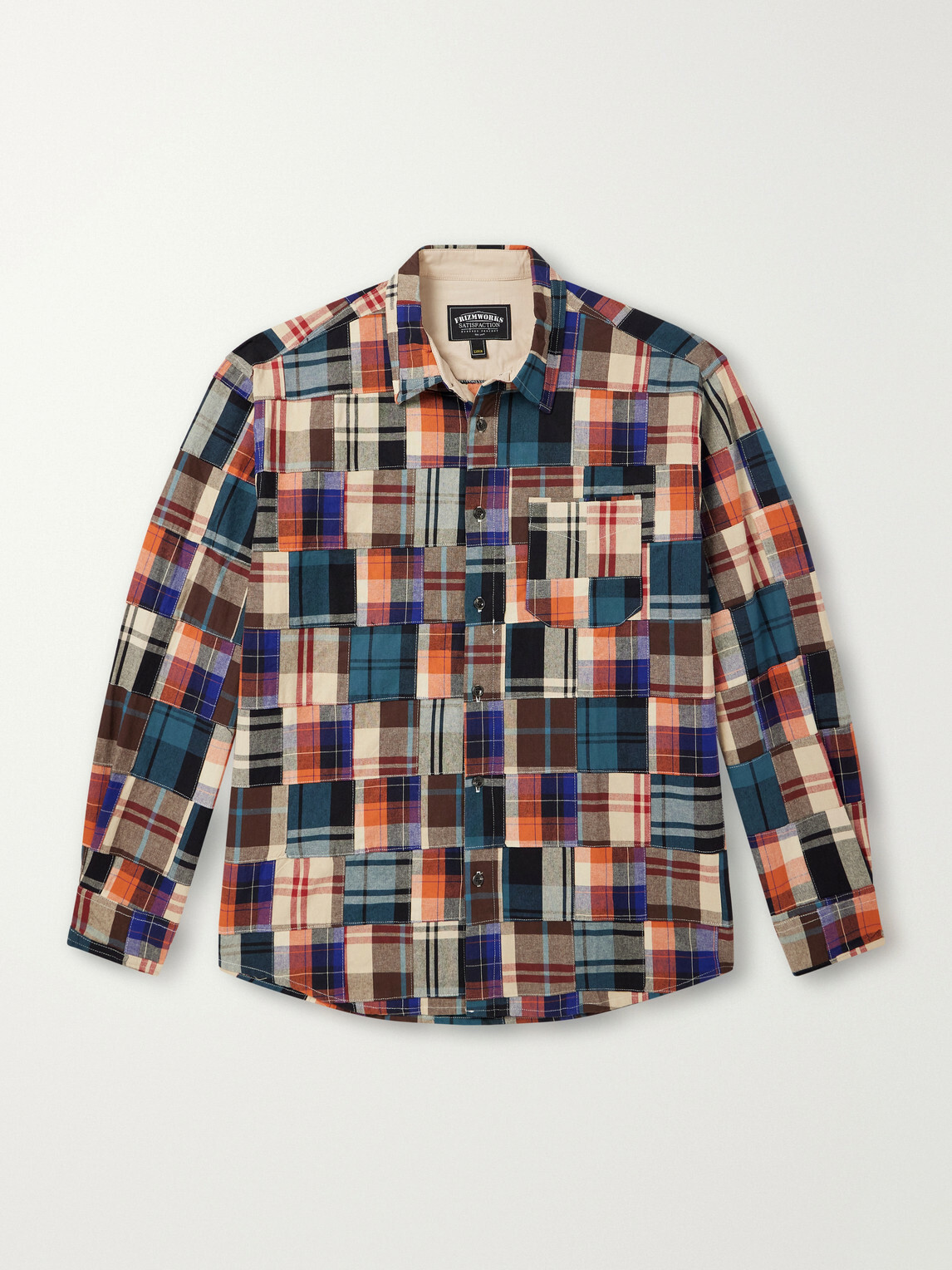 FrizmWORKS - Patchwork Checked Cotton Shirt - Multi