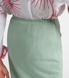 Dries Van Noten Gathered cotton midi skirt