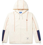 Maison Kitsuné - ADER error Oversized Colour-Block Shell Hooded Jacket - Ecru