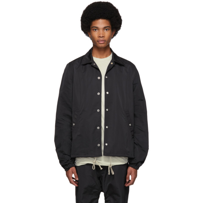 Rick Owens Black Snap Front Jacket