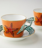 Ginori 1735 Il Viaggio Di Nettuno set of 2 teacups and saucers