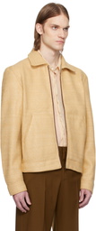 CMMN SWDN Beige Shelby Raffia Jacket