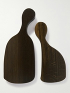 L'Objet - Haas Brothers Cheese Louise Set of Two Wood and Gold-Tone Serving Boards