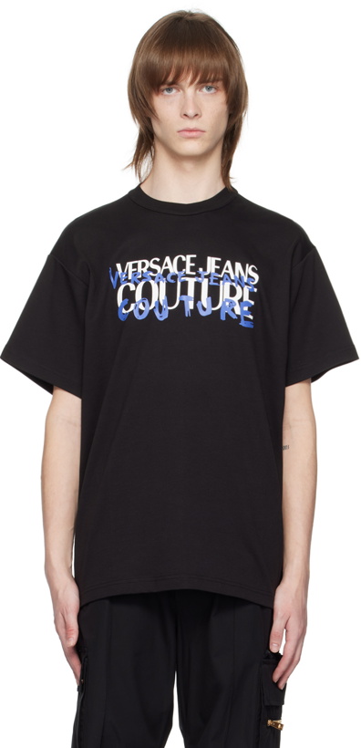 Photo: Versace Jeans Couture Black Printed T-Shirt