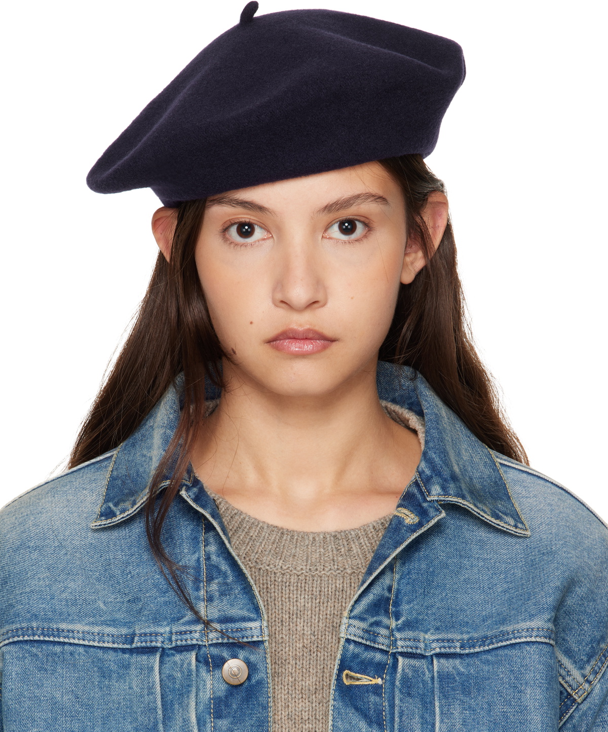 【送料&関税込】Maison Margiela Wool Beret Maison Margiela: Black Heavy Wool Beret | SSENSE