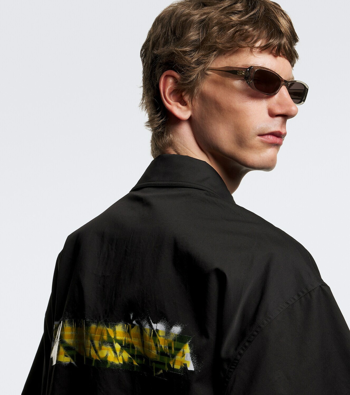 Balenciaga Logo oval sunglasses