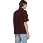 Saint Laurent Black and Red Polka Dot Short Sleeve Shirt