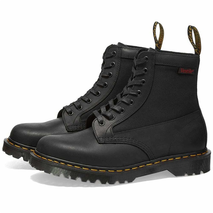 Photo: Dr. Martens Men's 1460 Panel Boot - Made in England in Black/Dockyard/Ventile