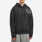 MM6 Maison Margiela Men's Glow in the Dark Number Logo Hoodie in Black
