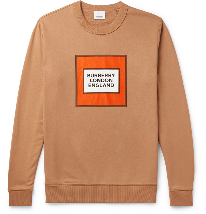 Photo: Burberry - Logo-Print Loopback Cotton-Jersey Sweatshirt - Brown