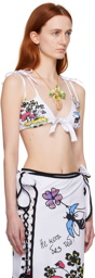 Chopova Lowena SSENSE Exclusive White Double Delight Mushroom Bikini Top
