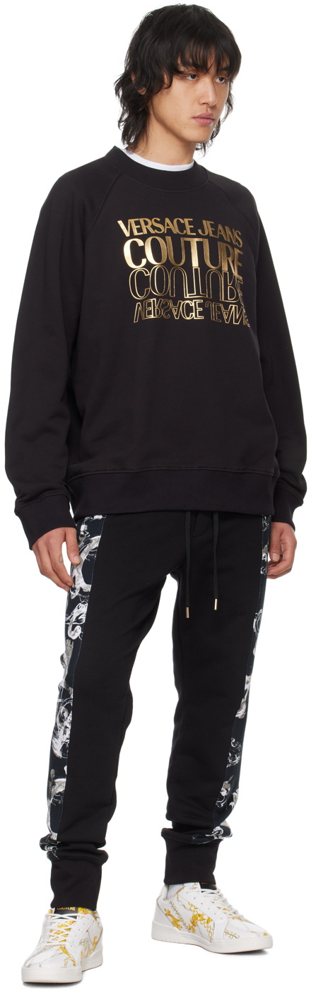 Versace Jeans Couture Black Upside Down Sweatshirt Versace