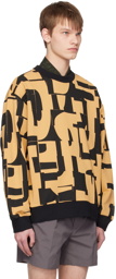 Dries Van Noten Yellow & Black Oversized Sweatshirt