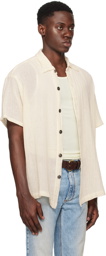 Greg Lauren Off-White Boxy Shirt
