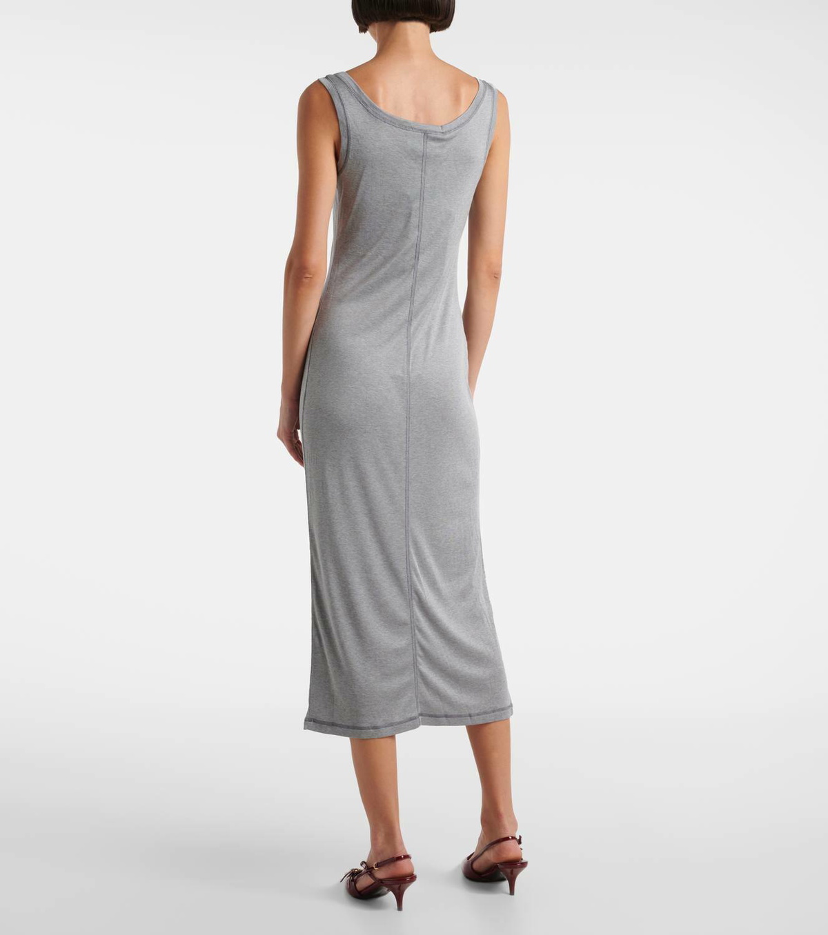 Miu Miu Knitted silk midi dress