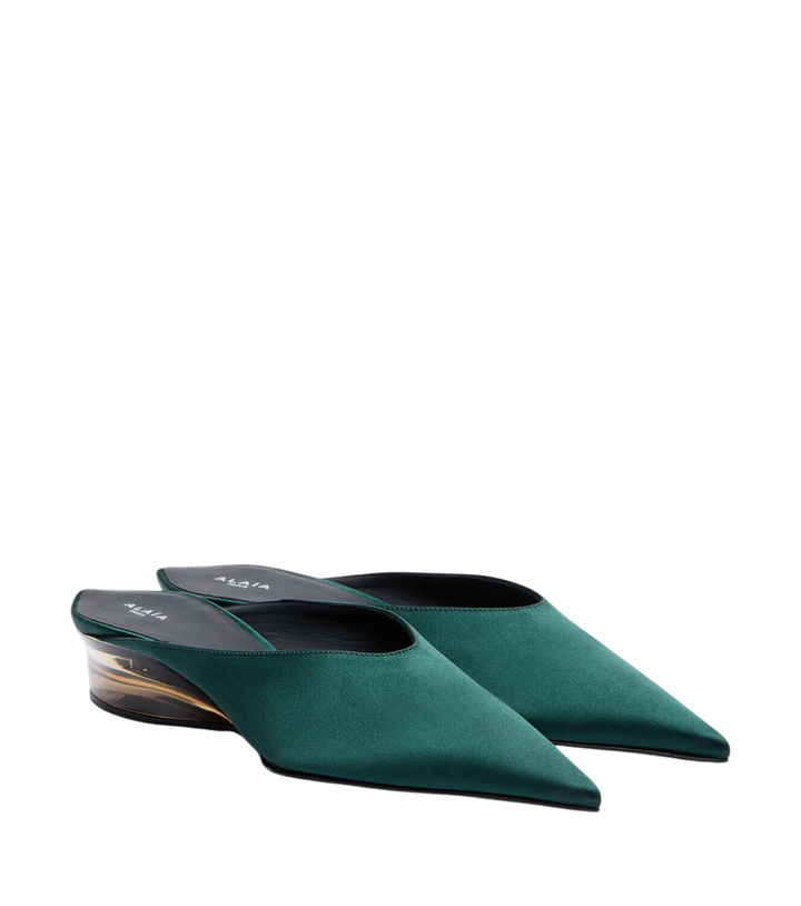 Photo: Alaïa Invisible satin wedge mules