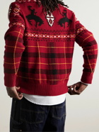 Polo Ralph Lauren - Intarsia Wool-Blend Sweater - Red
