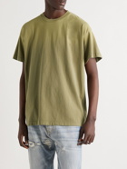 Fear of God - Logo-Flocked Cotton-Jersey T-Shirt - Green