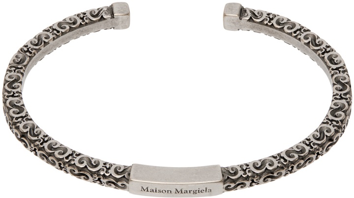 Photo: Maison Margiela Silver Engraved Cuff Bracelet
