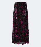 Rodarte Caped floral devoré velvet gown