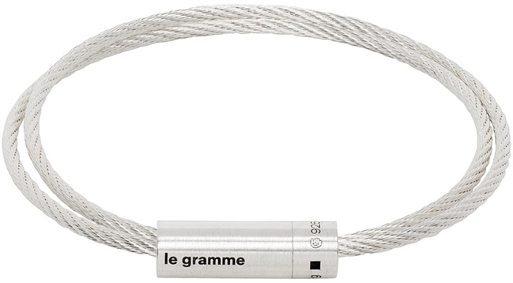Photo: Le Gramme Silver 'Le 9g' Double Turn Cable Bracelet