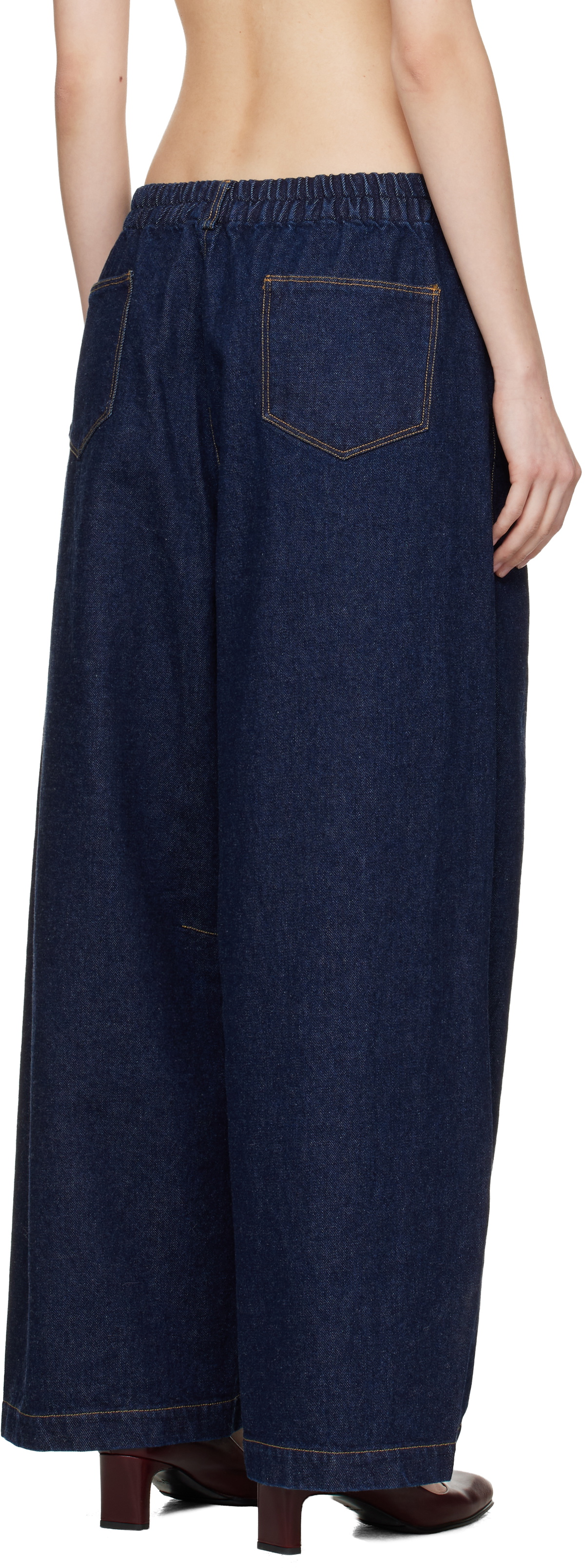 Cordera Blue Curved Baggy Jeans