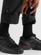 SAIF UD DEEN - Straight-Leg Panelled Cotton-Blend Shell Cargo Trousers - Black