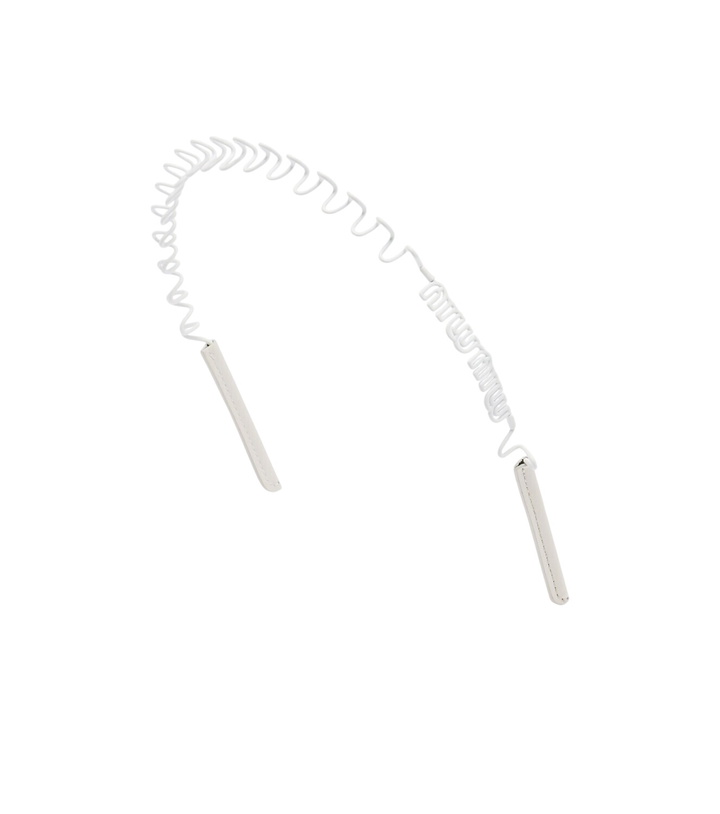 Photo: Miu Miu Logo leather-trimmed headband